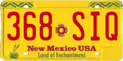 NM license plate 368SIQ