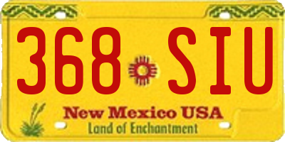 NM license plate 368SIU
