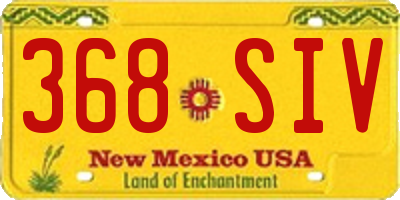 NM license plate 368SIV