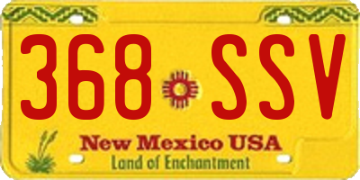 NM license plate 368SSV