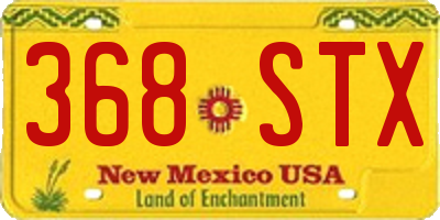 NM license plate 368STX