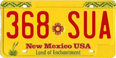 NM license plate 368SUA