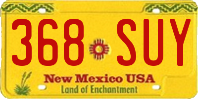 NM license plate 368SUY