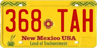 NM license plate 368TAH