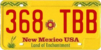 NM license plate 368TBB