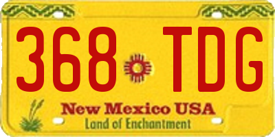 NM license plate 368TDG