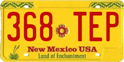 NM license plate 368TEP