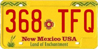 NM license plate 368TFQ