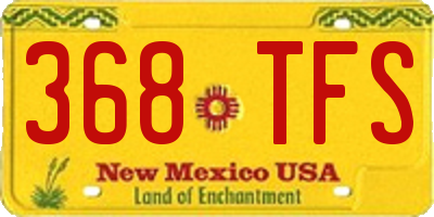 NM license plate 368TFS