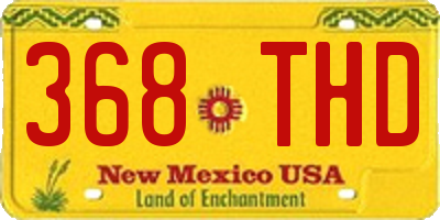 NM license plate 368THD