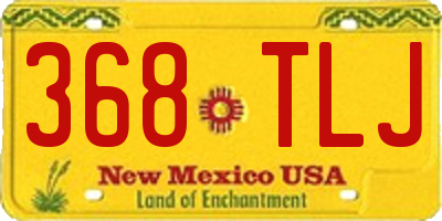 NM license plate 368TLJ
