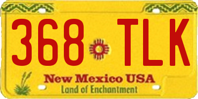 NM license plate 368TLK