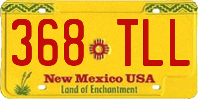 NM license plate 368TLL