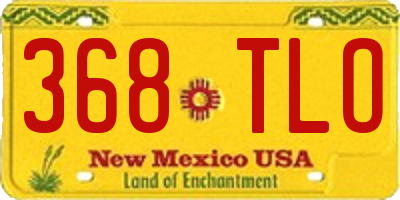 NM license plate 368TLO