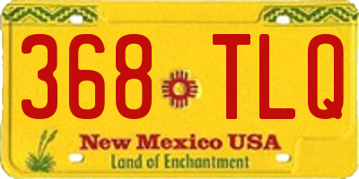 NM license plate 368TLQ