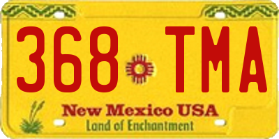 NM license plate 368TMA