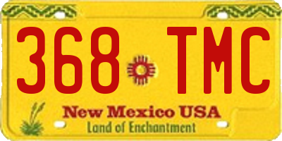 NM license plate 368TMC