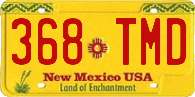 NM license plate 368TMD