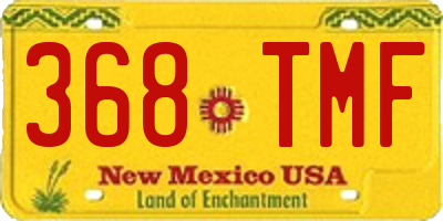 NM license plate 368TMF