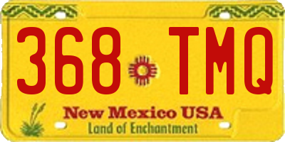 NM license plate 368TMQ