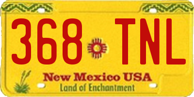 NM license plate 368TNL