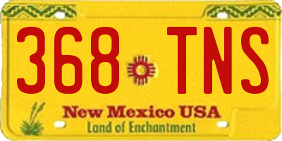 NM license plate 368TNS