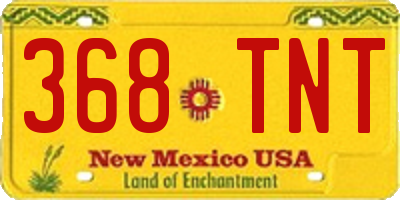 NM license plate 368TNT