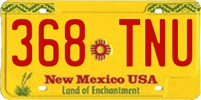 NM license plate 368TNU
