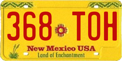 NM license plate 368TOH