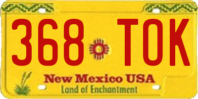 NM license plate 368TOK