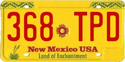 NM license plate 368TPD