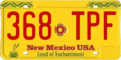 NM license plate 368TPF