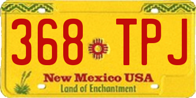 NM license plate 368TPJ