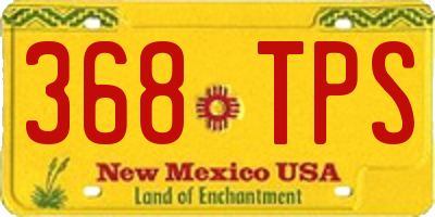 NM license plate 368TPS