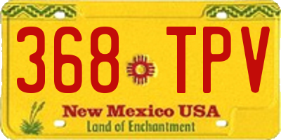 NM license plate 368TPV