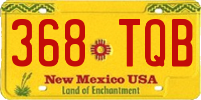 NM license plate 368TQB