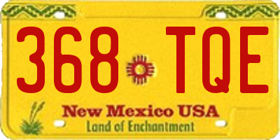 NM license plate 368TQE
