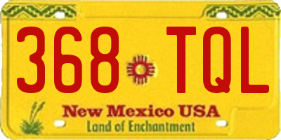 NM license plate 368TQL