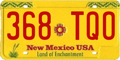 NM license plate 368TQO