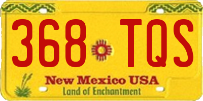 NM license plate 368TQS