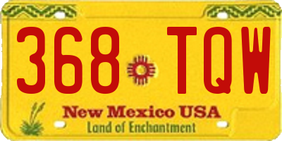NM license plate 368TQW