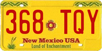 NM license plate 368TQY