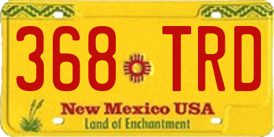 NM license plate 368TRD