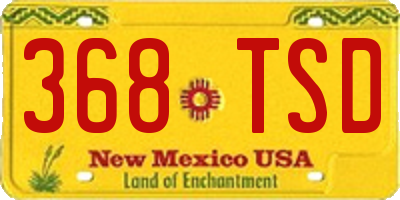 NM license plate 368TSD