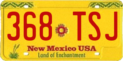 NM license plate 368TSJ