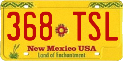 NM license plate 368TSL