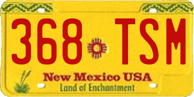 NM license plate 368TSM