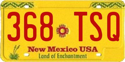 NM license plate 368TSQ