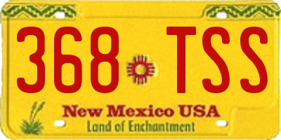 NM license plate 368TSS