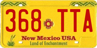 NM license plate 368TTA